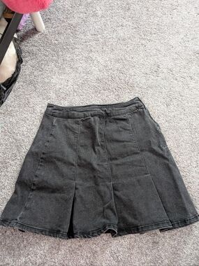 SO High Rise Denim Tennis Skirt